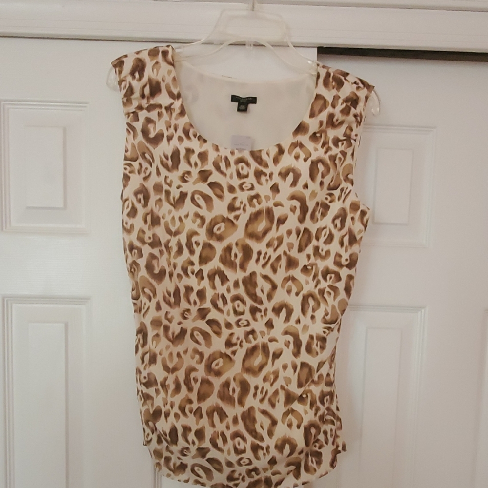 NWT Ann Taylor Leopard blouse shell
